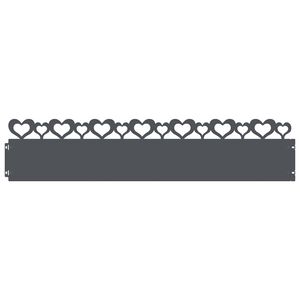 vidaXL Rasenkanten 10 stk. 103 x 0,05 x 22 cm Stahl Anthrazit