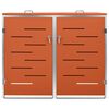 vidaXL M&uuml;lltonnenbox f&uuml;r 2 Tonnen 138x77,5x112,5 cm Edelstahl