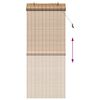 vidaXL Rollo mit Vorh&auml;ngen Natur 90 x 220 cm Bambus