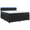 vidaXL Boxspringbett mit Matratze Schwarz 160 x 200 cm Samt