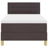 vidaXL Boxspringbett mit Matratze Dunkelbraun 90 x 200 cm Stoff