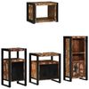 vidaXL Badezimmerm&ouml;bel-Set mit Regal 4 pcs Massives upgecyceltes Holz