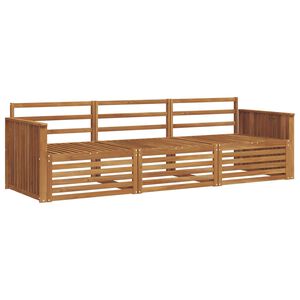 vidaXL Outdoor-Sofagarnitur 3 stk. Natur Massivholz Akazie