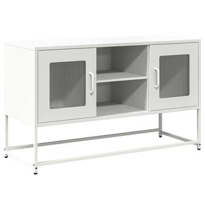 vidaXL TV-Schrank Wei&szlig; 100,5x39x60,5 cm Stahl