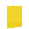 vidaXL Papiertragetaschen 50 Stk. mit Henkeln Gelb 32x12x42 cm