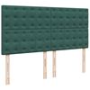 vidaXL Boxspringbett mit Matratze Dunkelgr&uuml;n 180x200 cm Samt