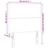 vidaXL LED Kopfteil Dunkelgr&uuml;n 80x5x118/128 cm Samt