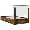 vidaXL Aufbewahrungsbett Ger&auml;ucherte Eiche 100 x 200 cm Holzwerkstoff