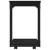 vidaXL Beistelltisch mit Rollen Schwarz 50x35x55,5 cm Holzwerkstoff