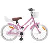 vidaXL Kinderfahrrad 18 Zoll f&uuml;r 5-7 Jahre alt Hellrosa