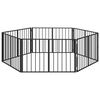 vidaXL Hundetor 6 Stk. Schwarz 100 x 60 cm Verzinkter Stahl
