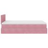 vidaXL Ottoman-Bett mit Matratze & LEDs Rosa 120x200 cm Samt