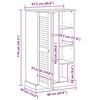vidaXL Badezimmer Schrank VIGO Honigbraun 67,5 x 34 x 110 cm