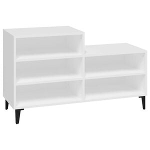 vidaXL Schuhregal Wei&szlig; 102x36x60 cm Holzwerkstoff