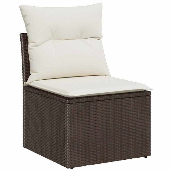 vidaXL Gartensofa-set Braun Poly-Rattan
