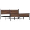 vidaXL Metallbett ohne Matratze Braun Eichen-Optik 160x200 cm