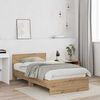 vidaXL Bettrahmen Artisan-Eiche 203 x 185 x 70 cm Holzwerkstoff