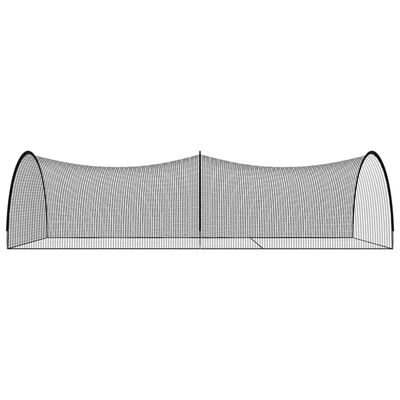 vidaXL Baseball-Schlagkäfig Schwarz 900x400x250 cm Polyester