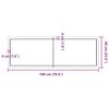 vidaXL Waschtischplatte Dunkelbraun 180x60x(2-4)cm Massivholz