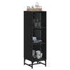 vidaXL Highboard mit Glast&uuml;ren Schwarz 35x37x120 cm