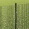 vidaXL Zaun mit Pfosten Grau 1.6 x 25 m Stahl und PVC