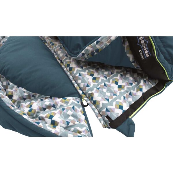 Outwell Schlafsack Camper Blau Rei&szlig;verschluss Rechts