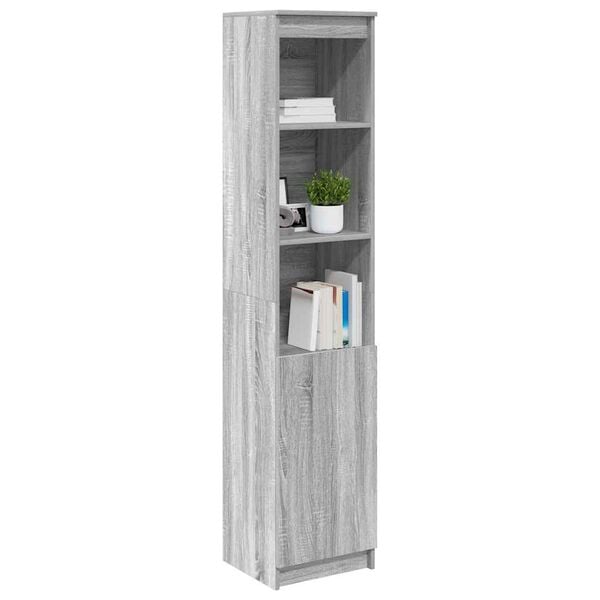 vidaXL Highboard Grau Sonoma 37,5x35x180 cm Holzwerkstoff