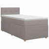 vidaXL Boxspringbett mit Matratze mit Kopfteil Taupe 80 x 200 cm Stoff