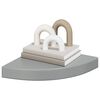 vidaXL Eck-Schweberegal Hochglanz-Grau 25x25x3,8 cm MDF