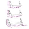 vidaXL Wandregal Wandmontiert mit Speicher 3 pcs Raucharbe