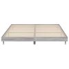 vidaXL Bettgestell Grau Sonoma 120x200 cm Holzwerkstoff
