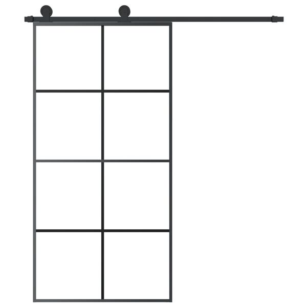 vidaXL Schiebet&uuml;r mit Beschlag 102,5x205 cm ESG-Glas & Aluminium
