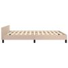 vidaXL Bettgestell mit Kopfteil Cappuccino-Braun 140x190 cm Kunstleder