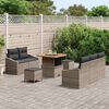 vidaXL Gartensofa-set mit Kissen 8 pcs Grau Poly-Rattan