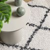 vidaXL Shaggy-Teppich PAMPLONA Hochflor Modern Creme Schwarz 120x170cm
