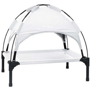 vidaXL Hundebett 63 x 49,5 x 60 cm Stahl Silber Grau