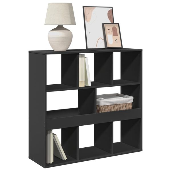 vidaXL B&uuml;cherregal/Raumteiler Schwarz 100x33x94,5 cm