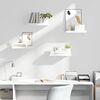 vidaXL Schweberegale 4 Stk. Hochglanz-Wei&szlig; 40x23x3,8 cm MDF