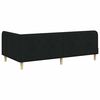 vidaXL Eckbettgestell mit Matratze Schwarz 90 x 190 cm Stoff
