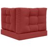 vidaXL Sofakissen f&uuml;r drau&szlig;en 3 pcs Weinrot Polyester