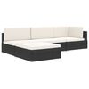 vidaXL Modular-Sofa-Eckteil 1 Stk. + Auflagen Poly Rattan Braun
