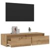 vidaXL TV-Schrank mit LED-Leuchten Artisan-Eiche 100x35,5x25 cm