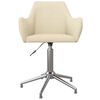 vidaXL Esszimmerst&uuml;hle 6 Stk. Drehbar Creme Stoff