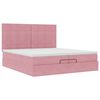vidaXL Ottoman-Bett mit Matratzen Rosa 200x200 cm Samt