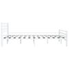 vidaXL Bettgestell Weiß Metall 160×200 cm