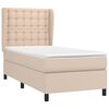 vidaXL Boxspringbett mit Matratze Cappuccino-Braun 80x200cm Kunstleder