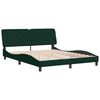 vidaXL Bettgestell ohne Matratze Dunkelgr&uuml;n 160x200 cm Samt