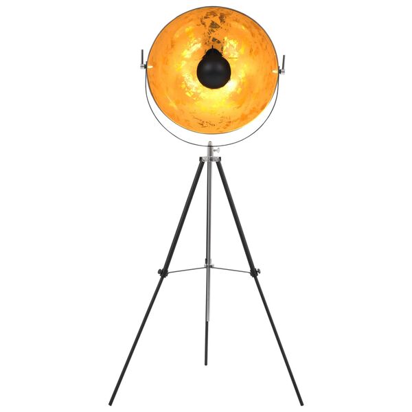vidaXL Standleuchte E27 Schwarz und Golden 51 cm