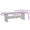 vidaXL 9-tlg. Garten-Essgruppe mit Kissen Grau Poly Rattan