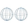 vidaXL Ball mit 320 LEDs 2 pcs Kaltwei&szlig; 50,5 x 50,5 x 52 cm Metall